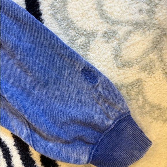 We The Free (Free People) Cropped V-Neck Hoodie - Blue - Size Extra Small - Picture 5 of 12